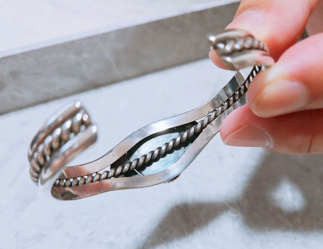 最終値下げ！！ターコイズ　シルバー　バングル