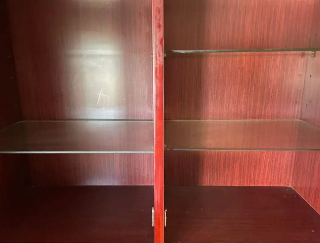 クラシック木製　キャビネット ダークブラウン　アンティーク 食器棚 本棚