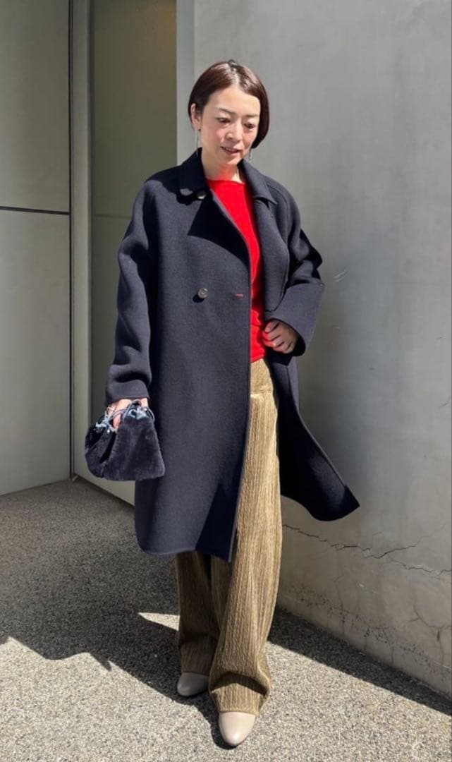 23AW ギャルリーヴィー ウールカシミヤダブルフェイス オーバーコート