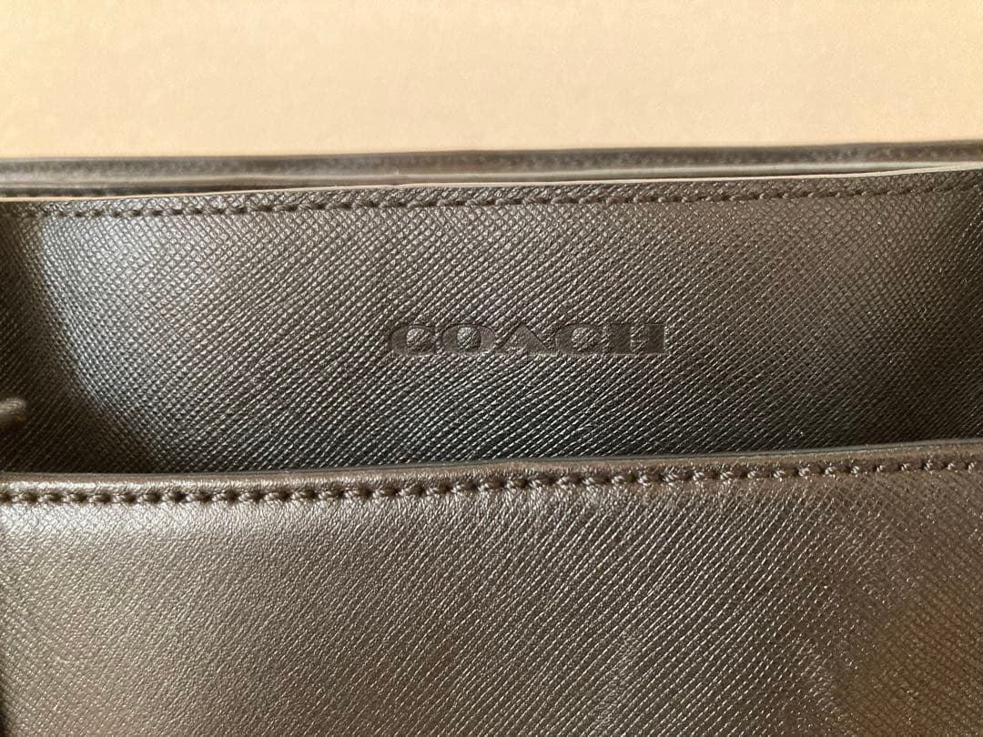 t*a様 COACH コーチ　ビジネスバッグ ブラック レザー