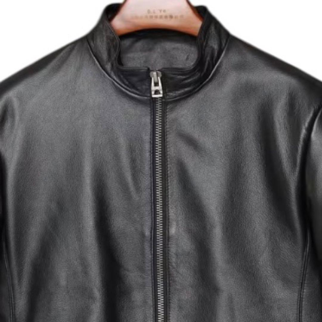 【新品未使用】本革 牛革 レザー シングルライダースジャケット Mサイズ