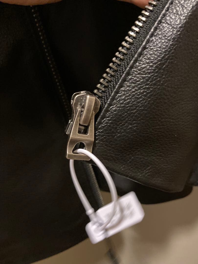 【新品未使用】本革 牛革 レザー シングルライダースジャケット Mサイズ