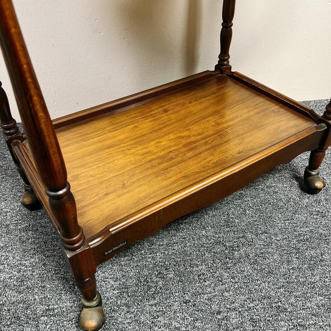 稀少 オールド カリモク ワゴン キッチンワゴン テーブル キャスター付