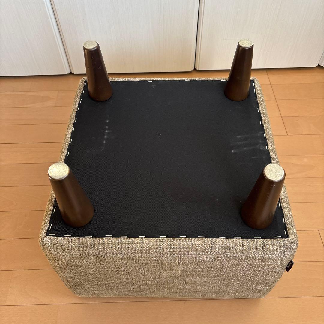 【美品】bloccoスツール オットマン　日本製 ベージュ系