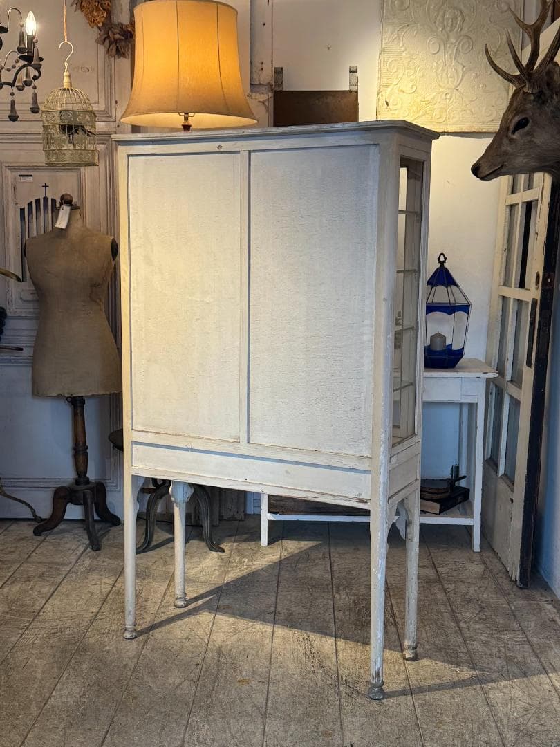 ケビント ドクターキャビネット ガラスショーケース アンティーク 医療棚 レトロ