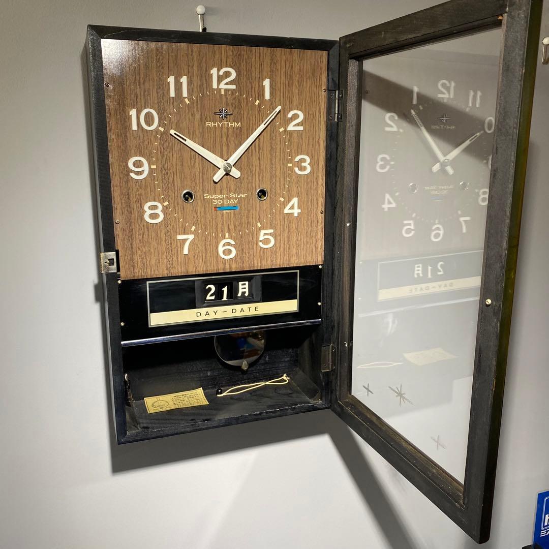 RHYTHM Super Star 30 DAY ゼンマイ時計　カレンダー付