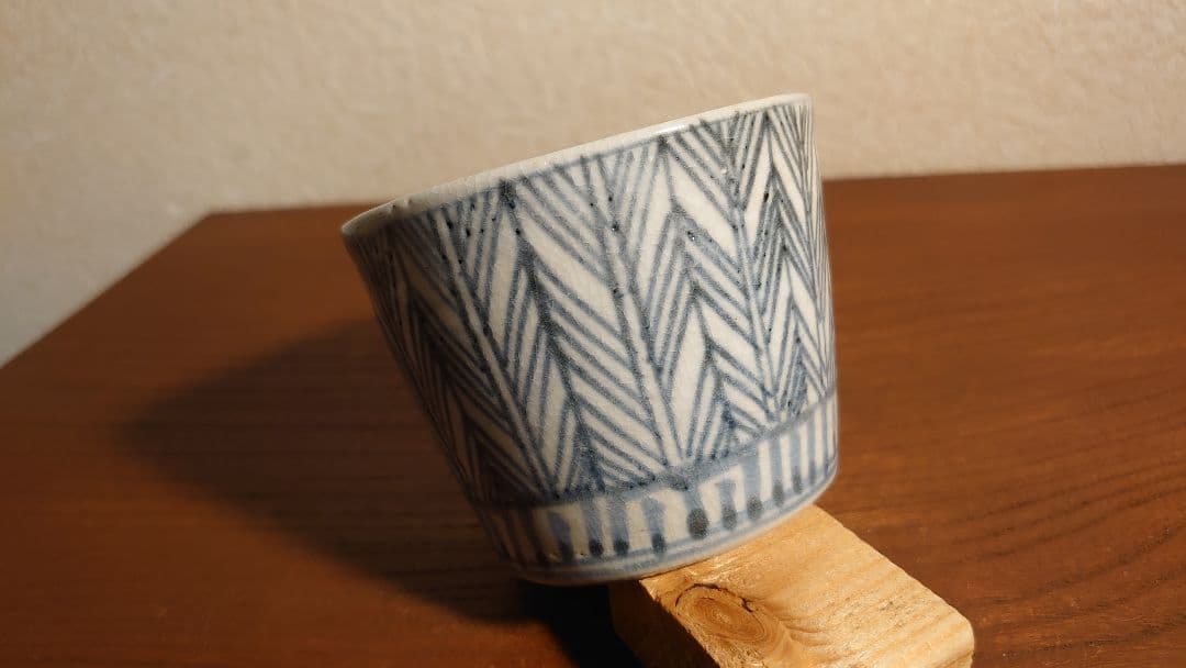 古伊万里　伊万里　蕎麦猪口　そば猪口　矢じり文　江戸期　蔵出し　1客