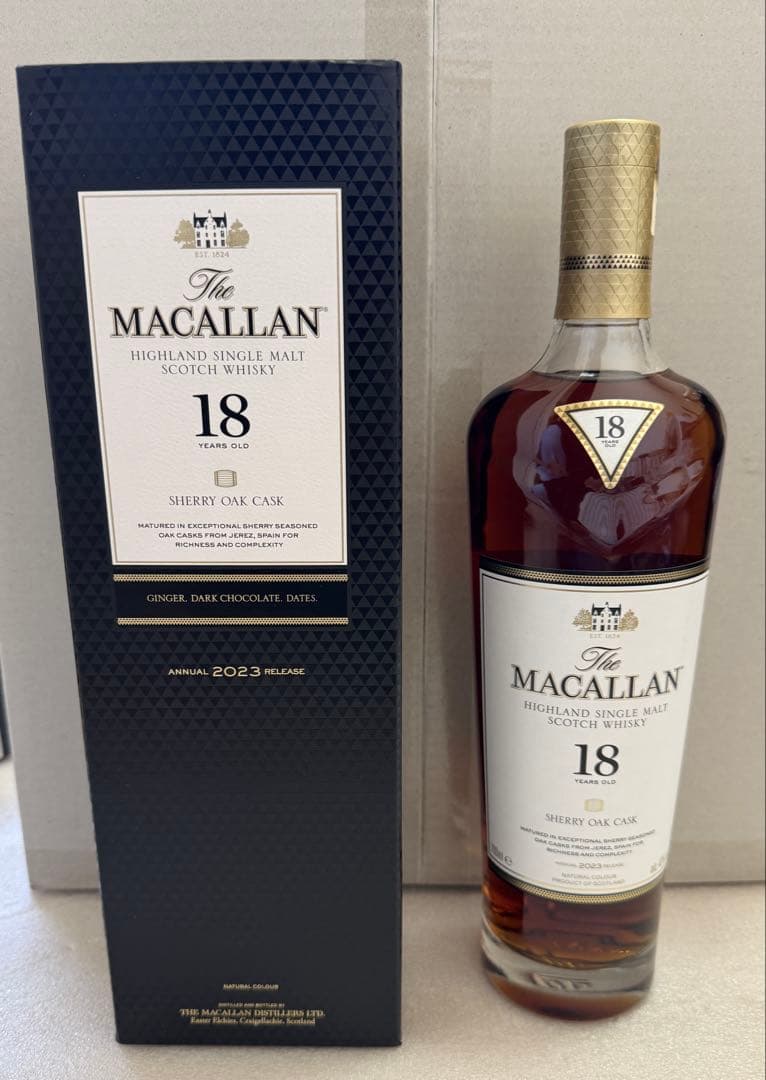 The Macallan 18年 シェリーオークカスク 2023