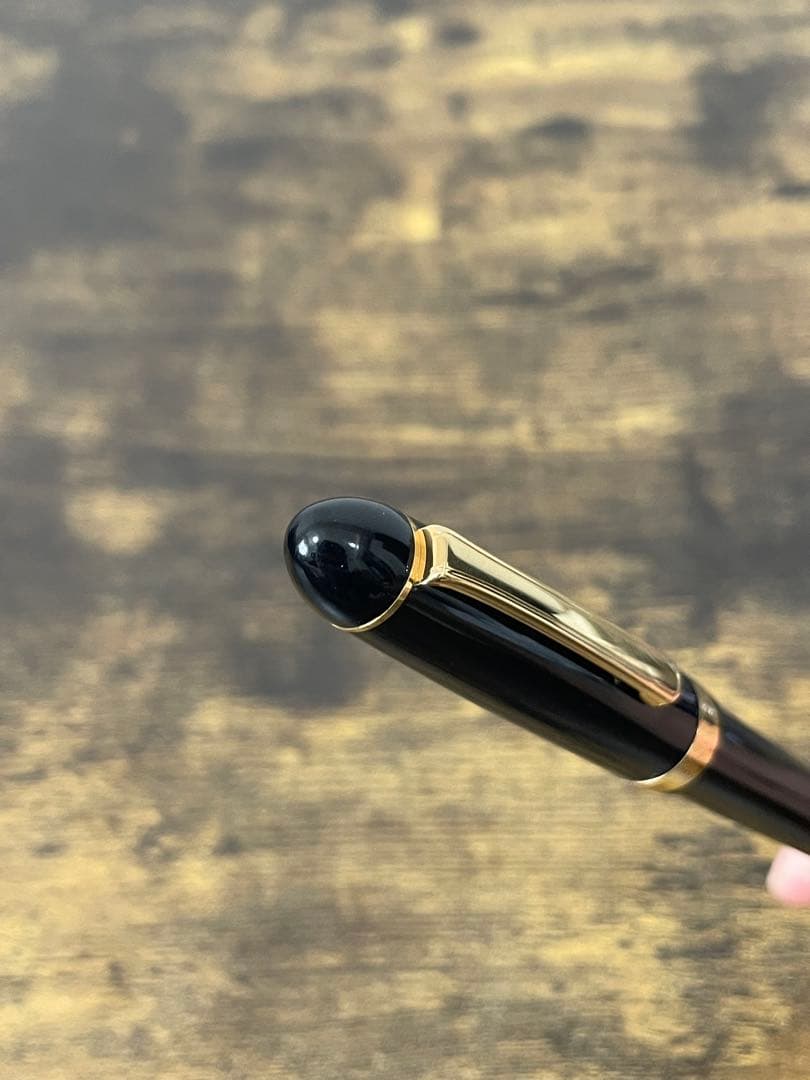 試筆のみ　細軟ニブ　14金　ゴールド×ブラック　プラチナ　万年筆