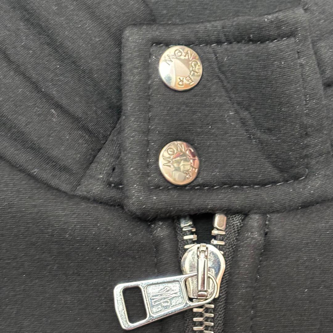 （美品）MONCLER　黒　シングルライダースジャケット 　L