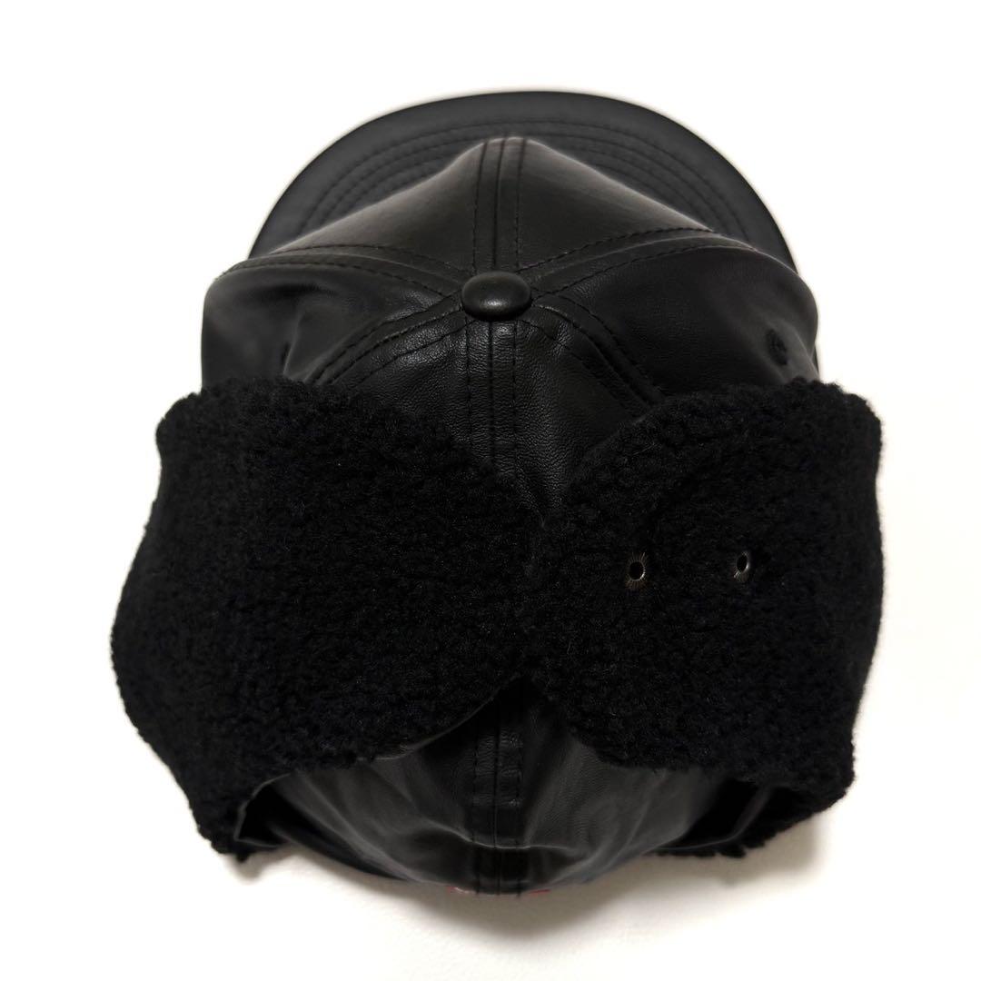 Supreme New Era レザー耳当てキャップ ボックスロゴ 7 1/2