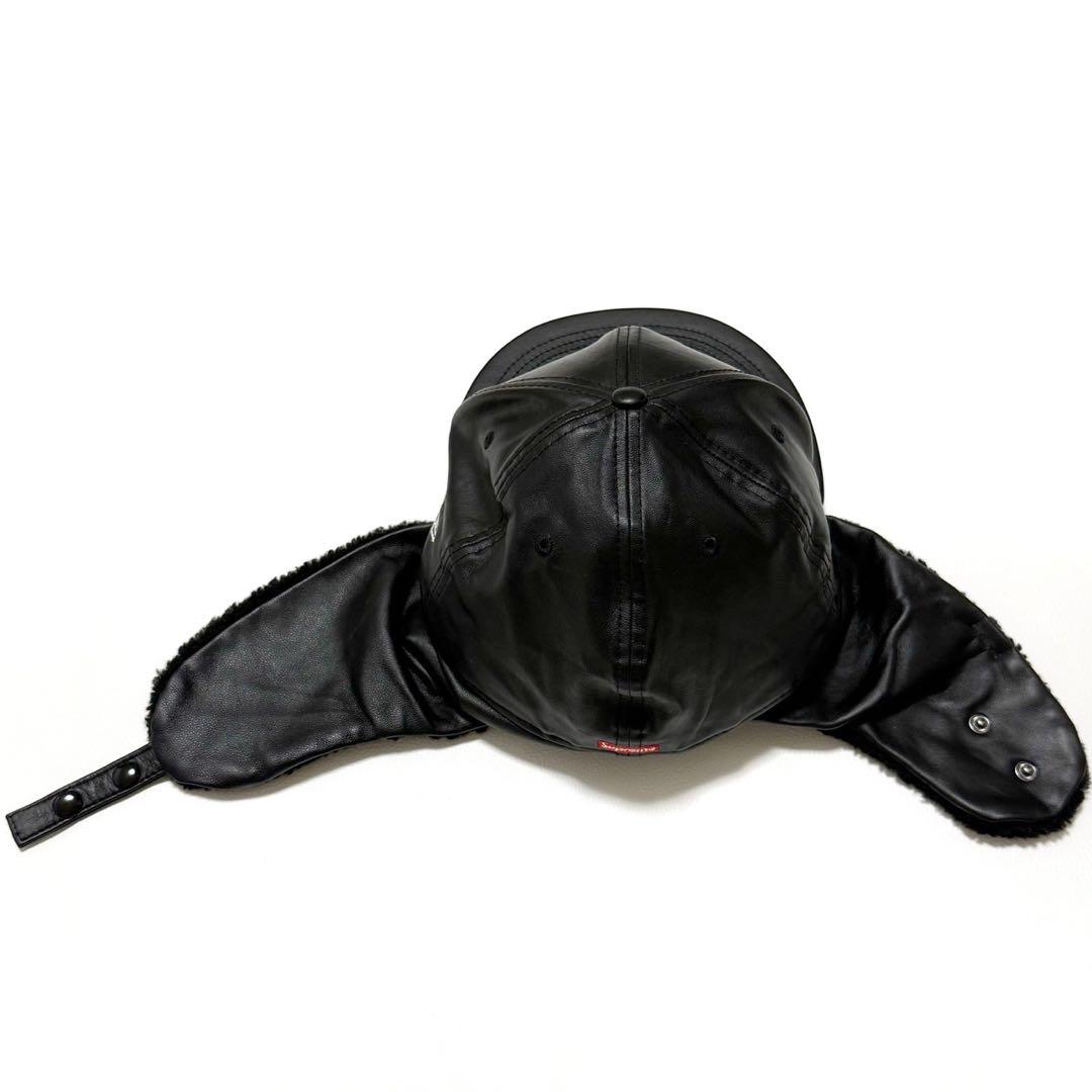 Supreme New Era レザー耳当てキャップ ボックスロゴ 7 1/2