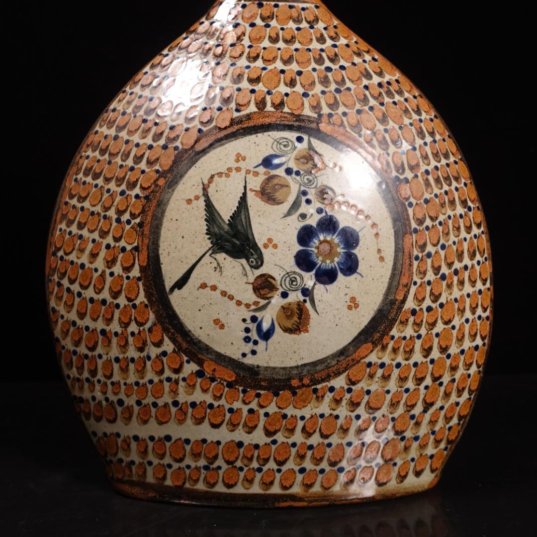 最終値下 ビンテージ トナラ焼 花瓶 メキシコ民芸 飾壷 置物