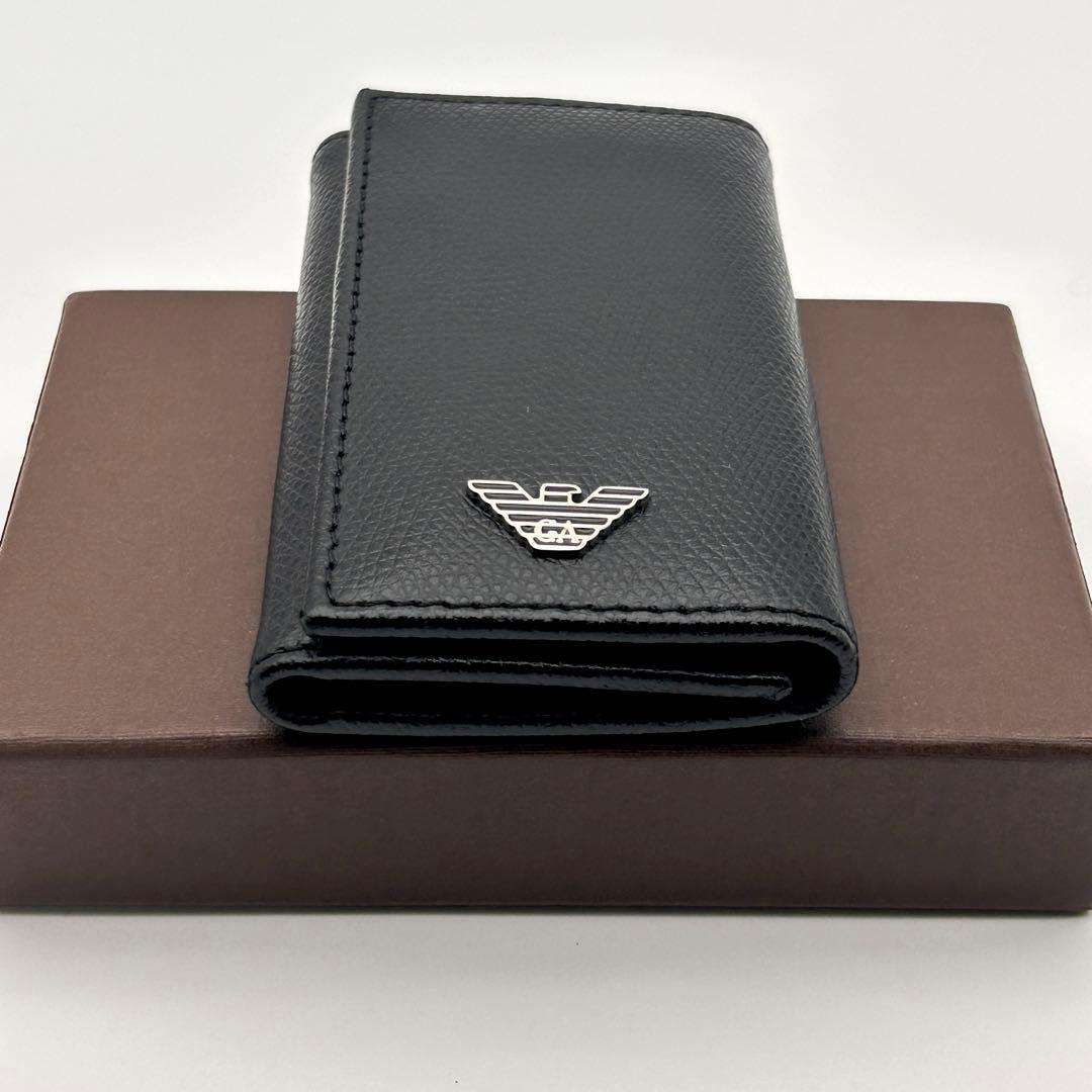 美品✨ EMPORIO ARMANI アルマーニ 6連 キーケース ブラック