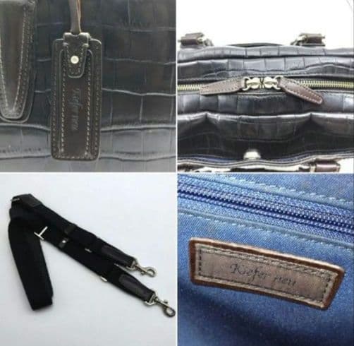 kiefer neu ブリーフケース クロコダイル型押し エンボス 男女兼用