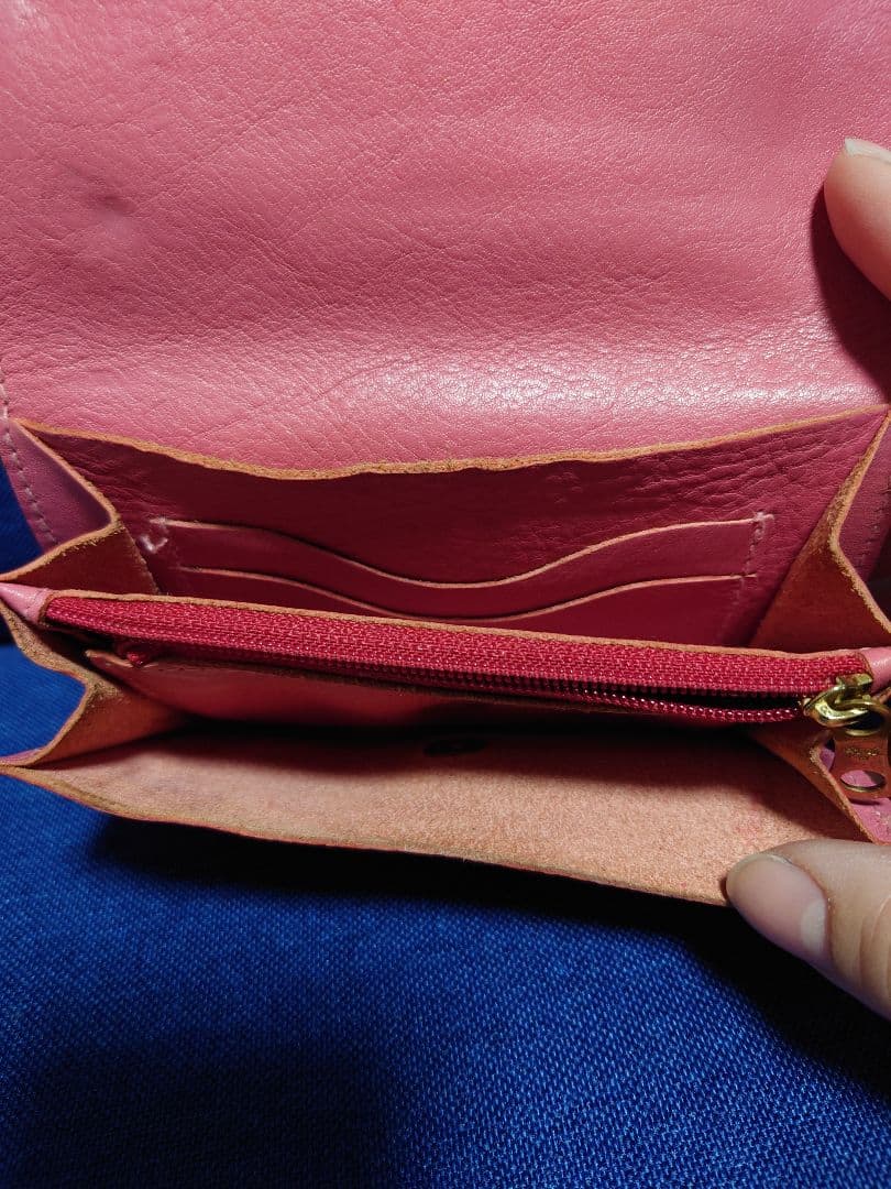 財布/イルビゾンテ/二つ折り/レザー/サーモンピンク/カッコ可愛い/お洒落