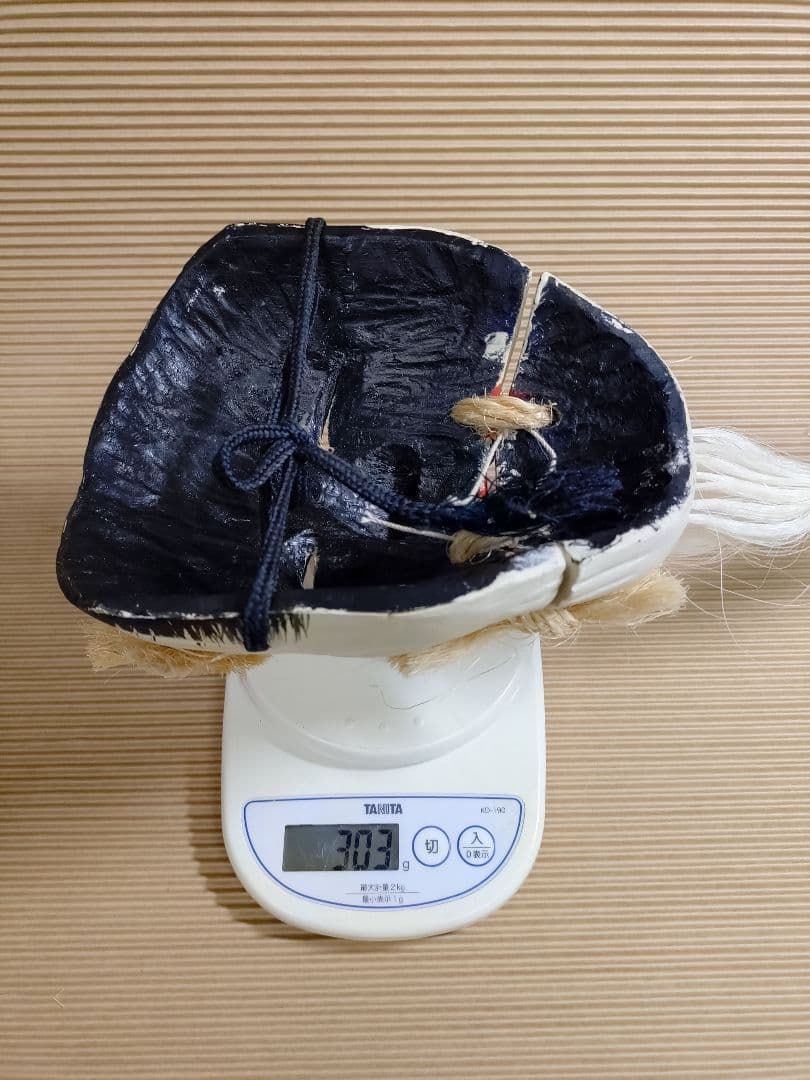 伝統的な能面 「翁」「黒式尉」 2点セット　木彫り　木彫　神楽