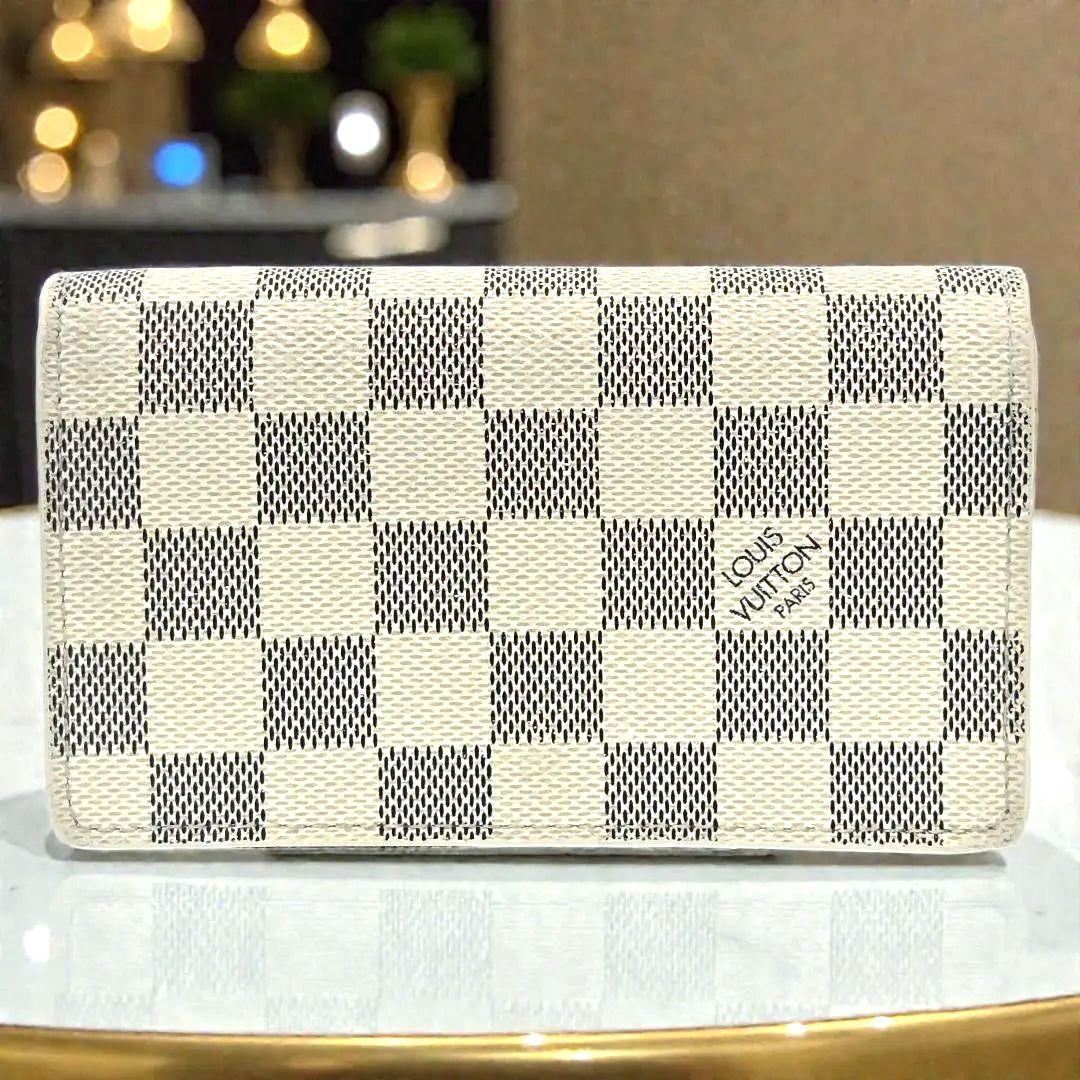 【新型】 ルイヴィトン ポルトフォイユ トレゾール 折り財布 ダミエアズール