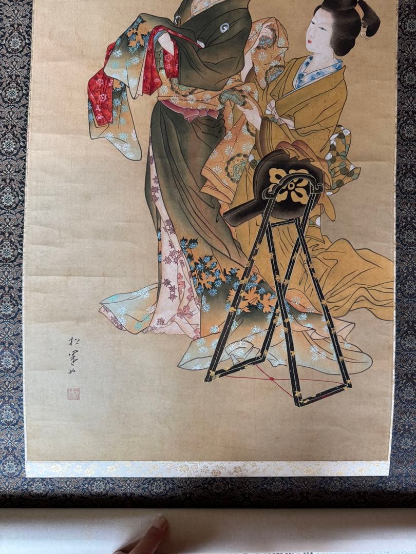 ‼️更に最後の値段‼️上村松園作‼️9/10掛軸②‼️ＲＣFORT‼️江戸美人掛軸‼️箱入り