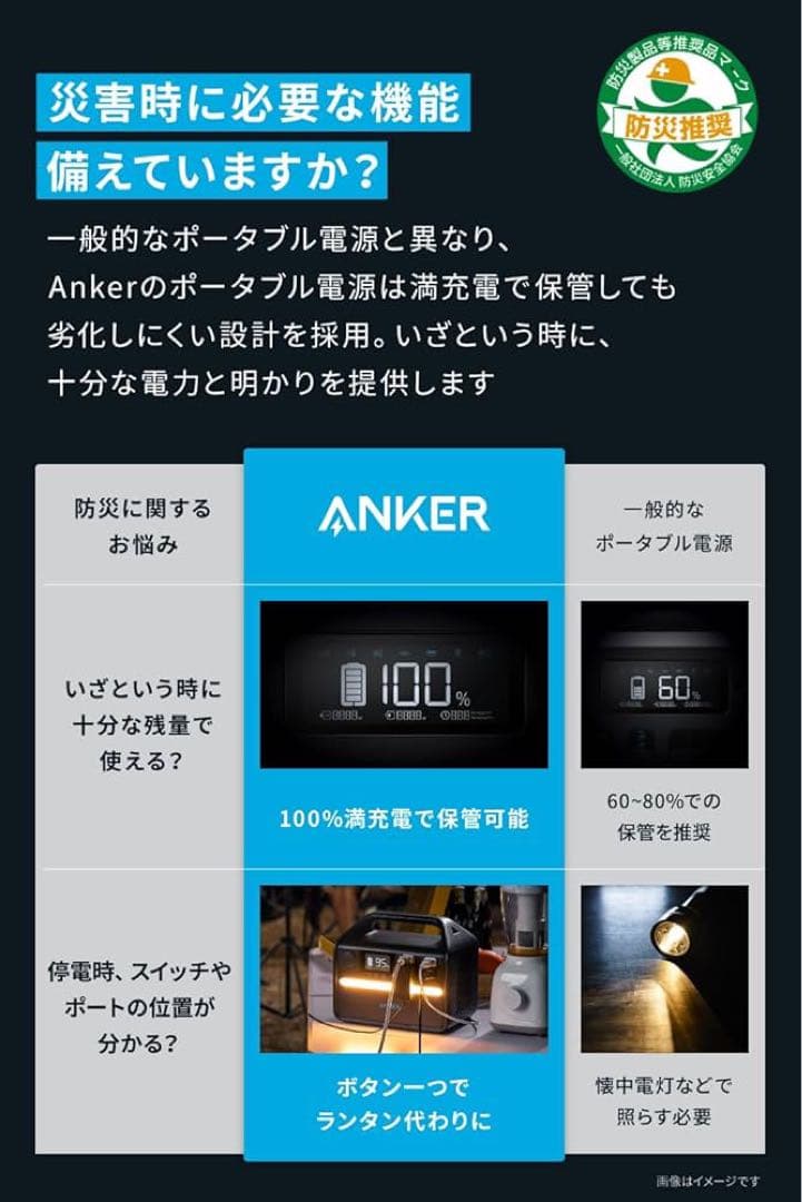 【新品・未使用】ANKER535ポータブル電源 10年寿命
