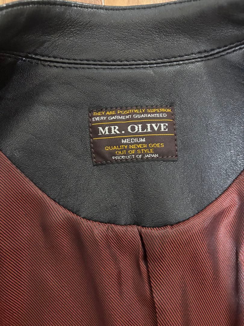 MR. OLIVE ブラック セミダブルライダースジャケット Mサイズ