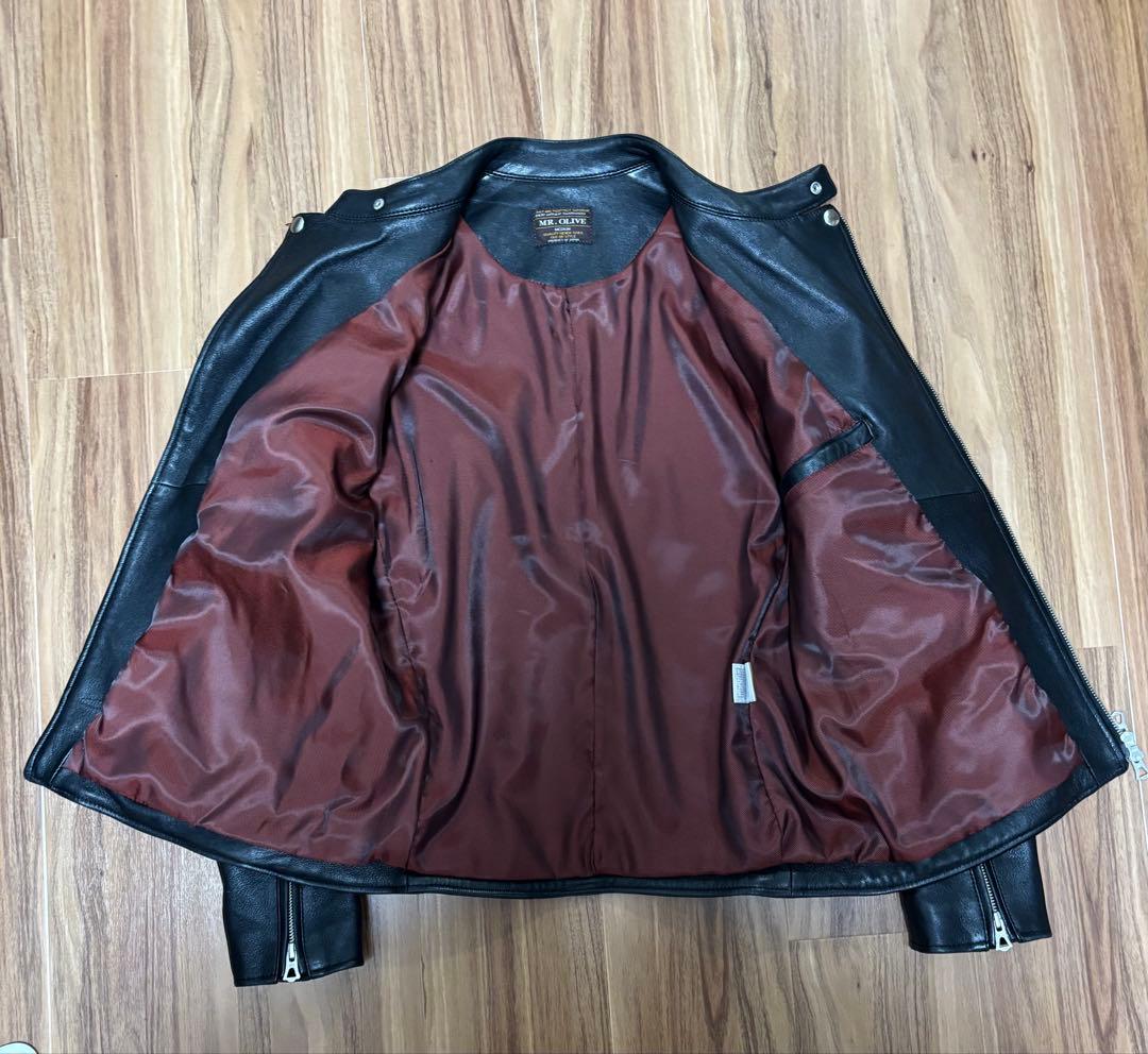 MR. OLIVE ブラック セミダブルライダースジャケット Mサイズ