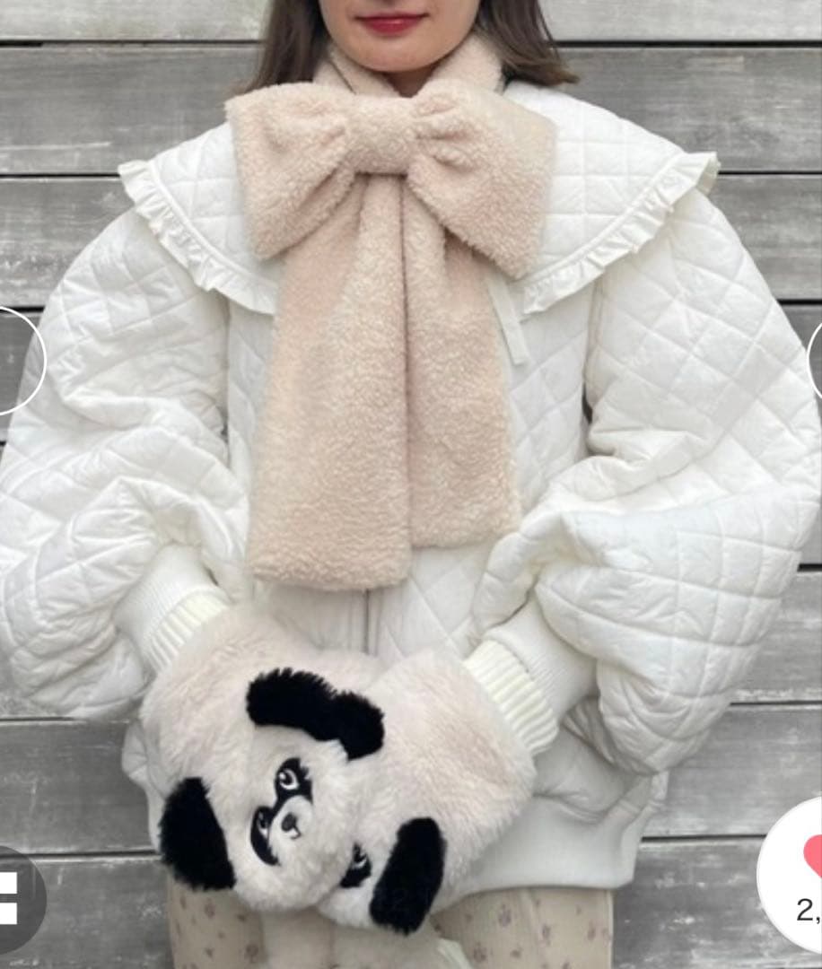 新品タグ付♡Candy Stripper♡BOA RIBBON マフラー・ピンク