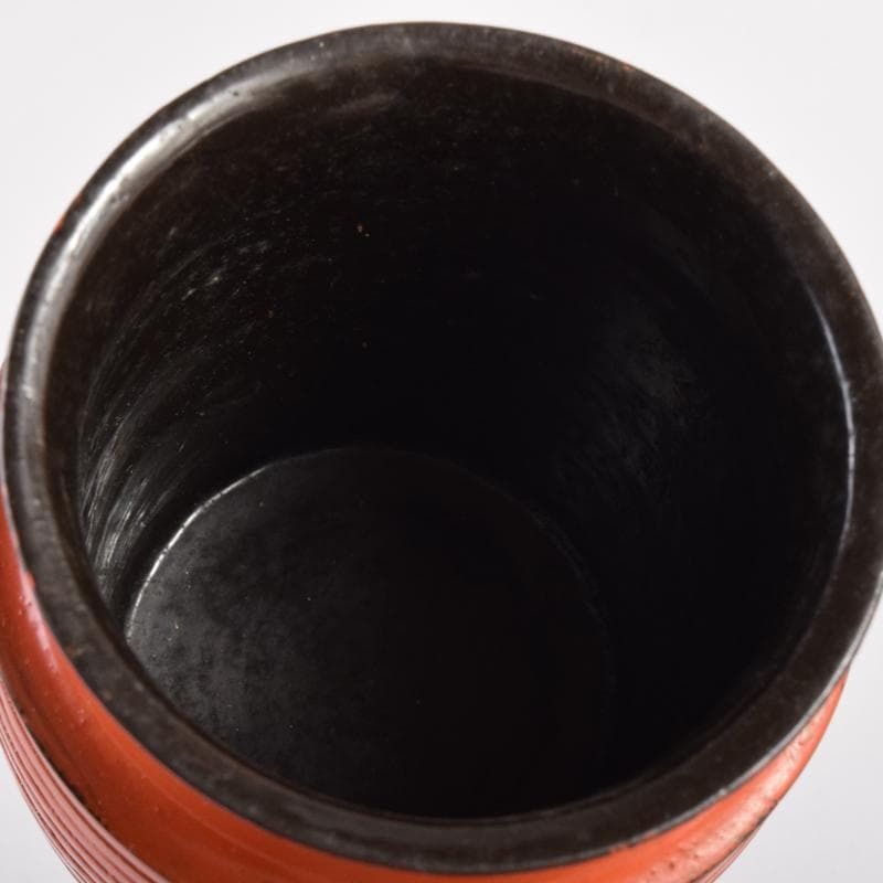 茶道具　根來塗　蓋物　茶入　在銘　共箱　V　7140