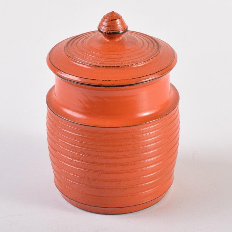 茶道具　根來塗　蓋物　茶入　在銘　共箱　V　7140