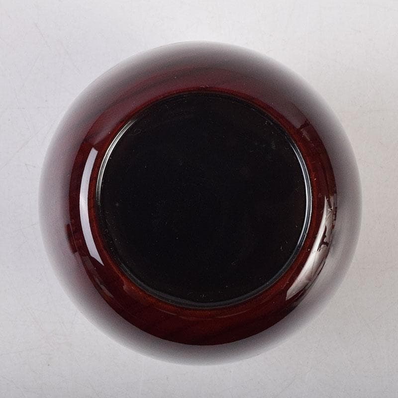 茶道具　輪島塗　蒔絵師　北浜宗貴作　﨔目すり　花丸文　長棗　共箱　M　R9323