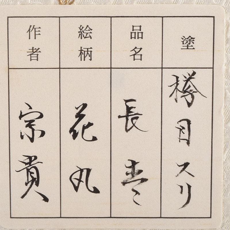 茶道具　輪島塗　蒔絵師　北浜宗貴作　﨔目すり　花丸文　長棗　共箱　M　R9323