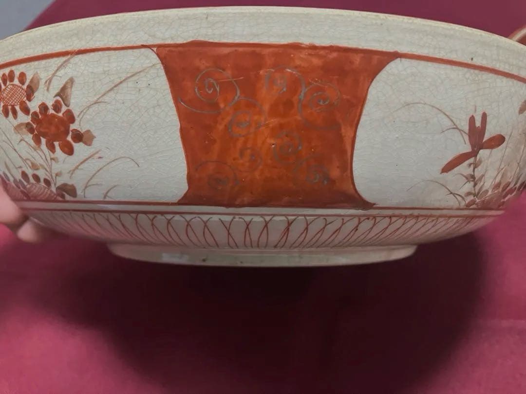 時代物 九谷 金彩赤絵人物 大・中・小鉢 セット