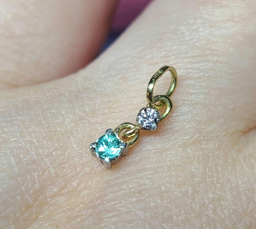 高品質★バターリャパライバトルマリン&ピンクダイヤモンドペンダントPt18金★