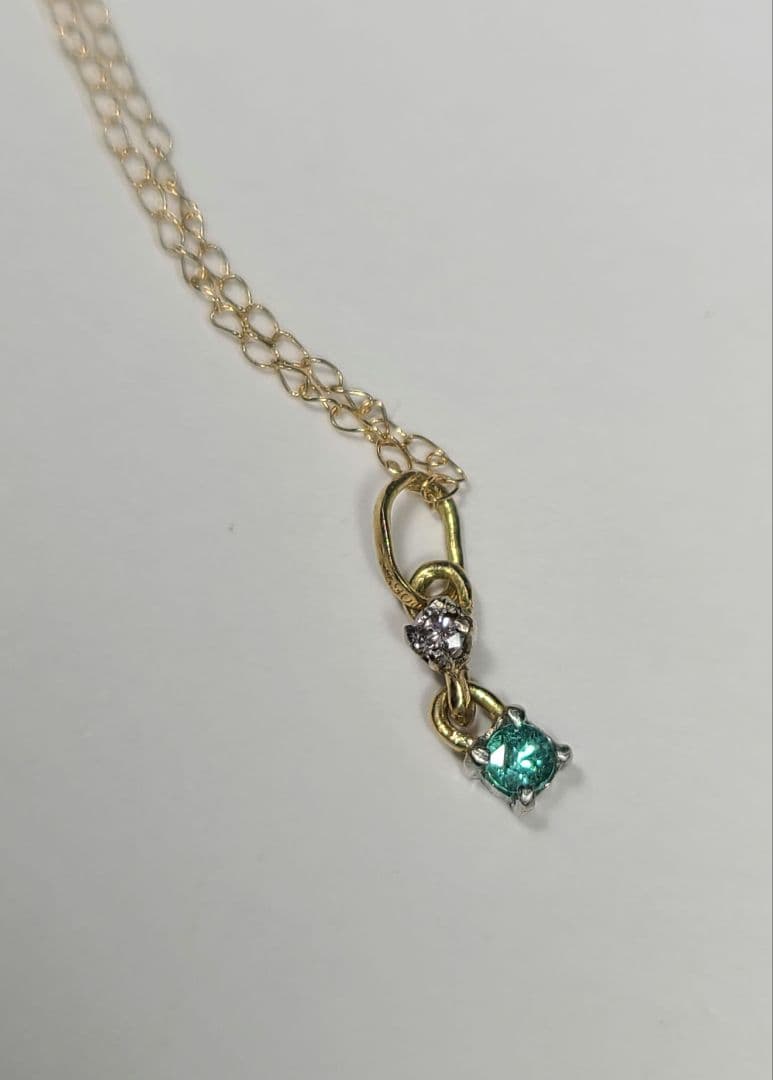 高品質★バターリャパライバトルマリン&ピンクダイヤモンドペンダントPt18金★