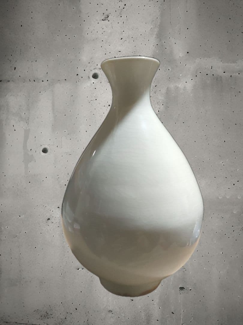 李朝白磁　徳利　花瓶　時代物　分院　朝鮮美術