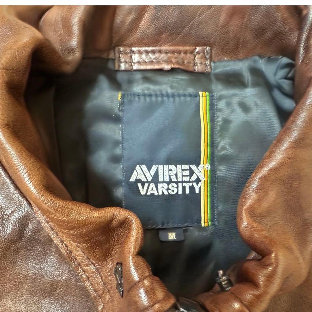 AVIREX★M ライダースジャケット レザージャケット シングル