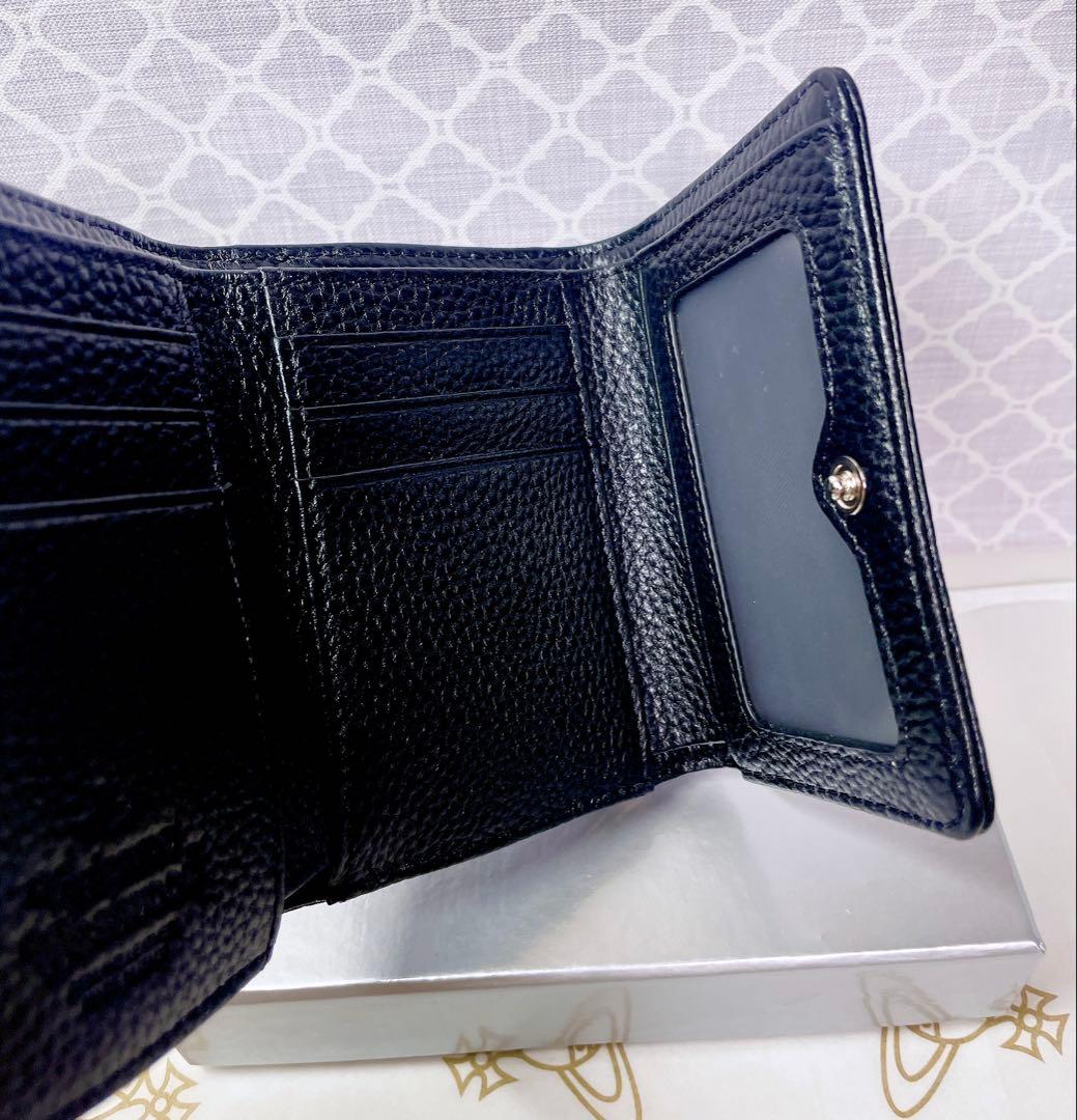 【最新✨️ショッパー付】新品 ヴィヴィアン・ウエストウッド　三折り財布 黒
