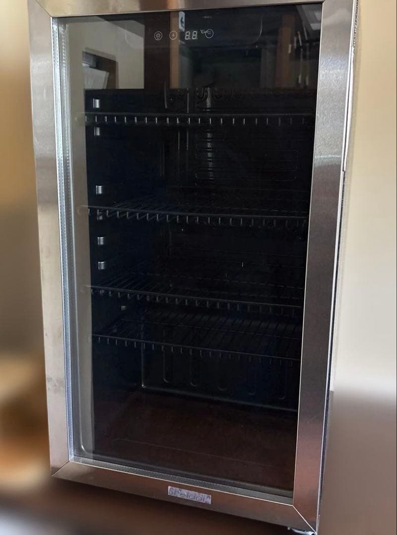 【未使用】93ℓ Shelddi 透明ガラス冷蔵庫・ワインセラー　送料込み