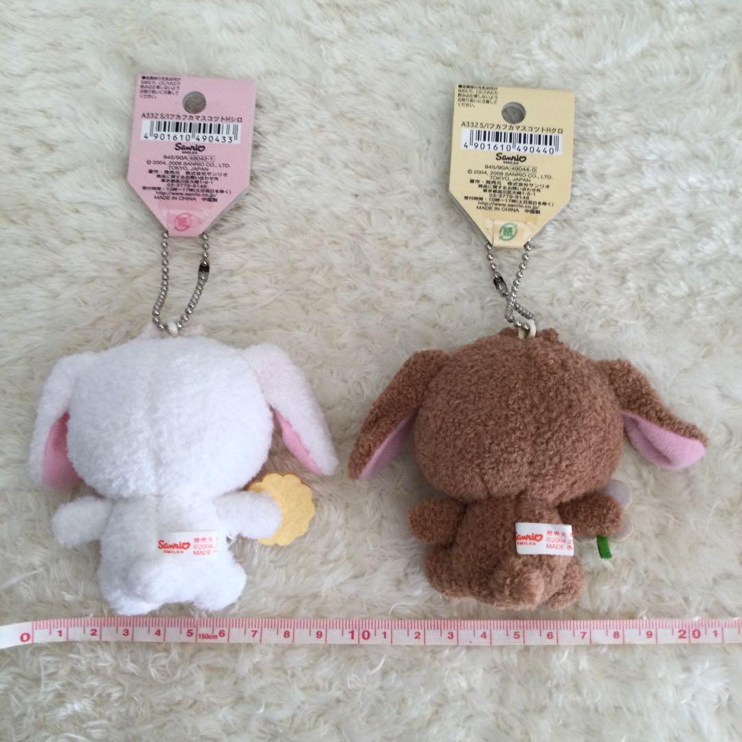 新品タグ付　サンリオ　シュガーバニーズ　ふかふかマスコット　2種セット＋シール