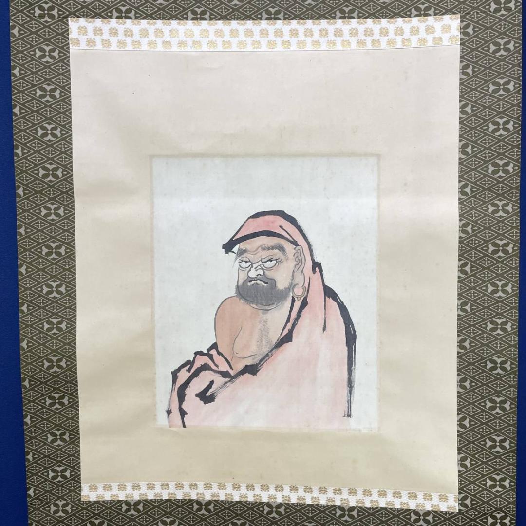 不詳/作者不明/人物図/達磨図/布袋屋掛軸A-186