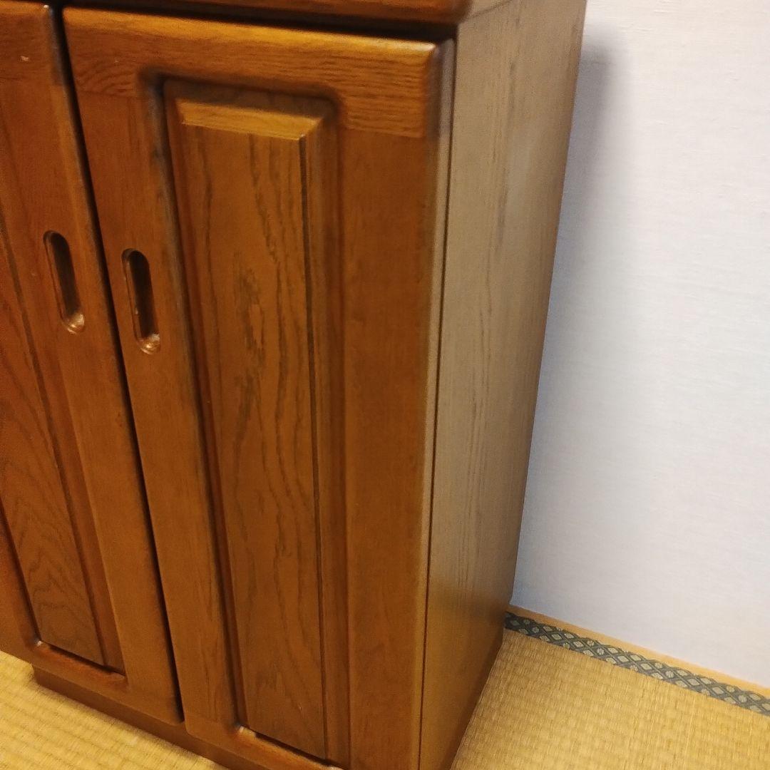 1970年代　木製ブラウンキャビネット 2扉　オ―ダ―品　オ―クランド 中古美