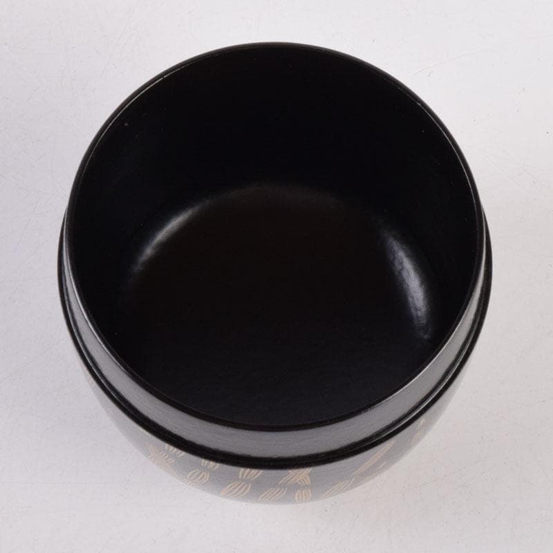 茶道具　吉田一峰作　木賊蒔絵　大棗　即中斉好　共箱　V　8458