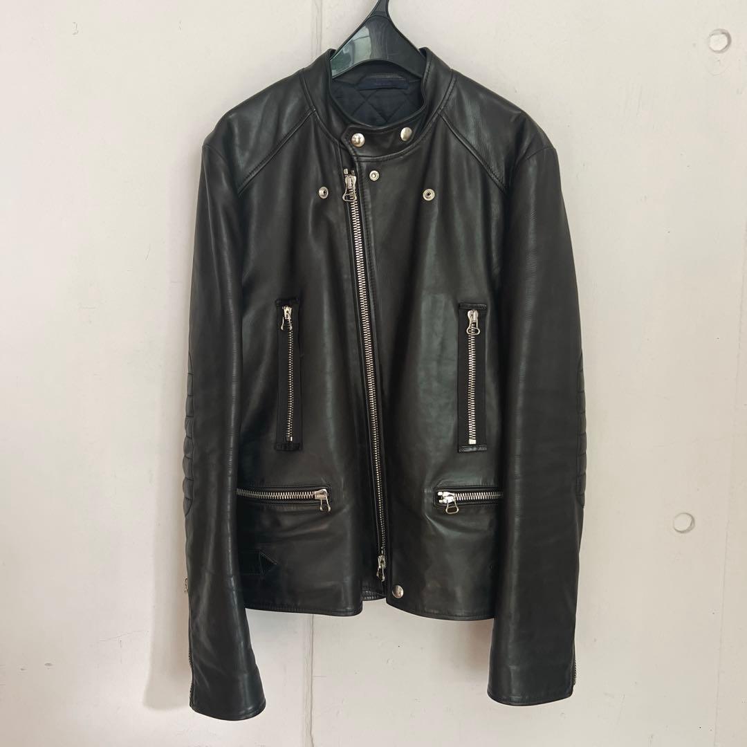 【最終価格】美品　LANVIN 最高級カーフ仕様　ライダース　48