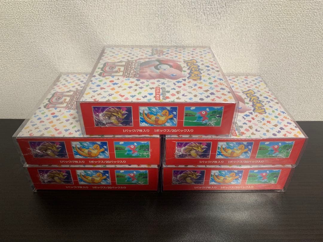 【新品未開封】ポケモンカード 151シュリンク付き 5BOX