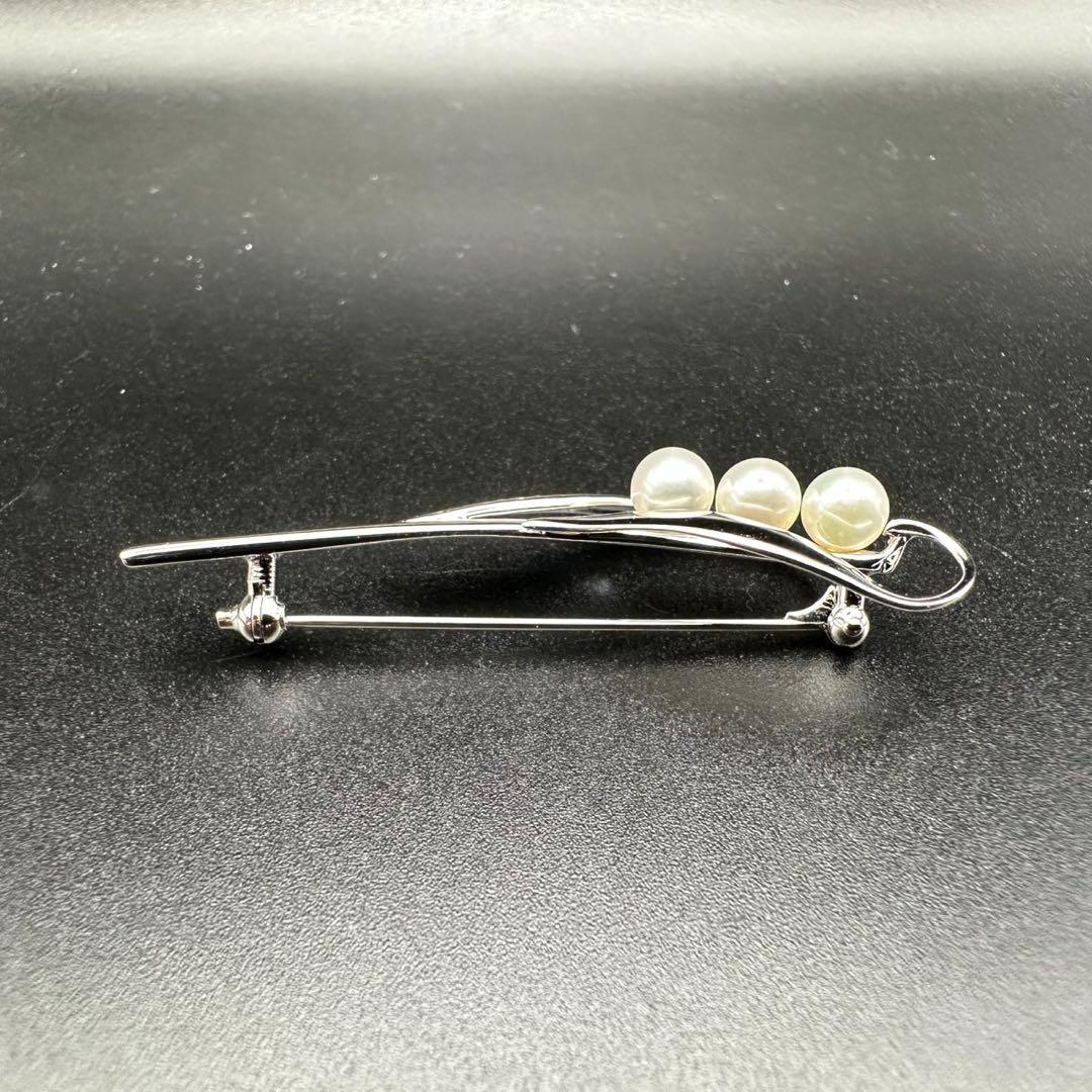 極美品✨　MIKIMOTO ミキモト　パール　ブローチ　ロゴ　刻印　1332