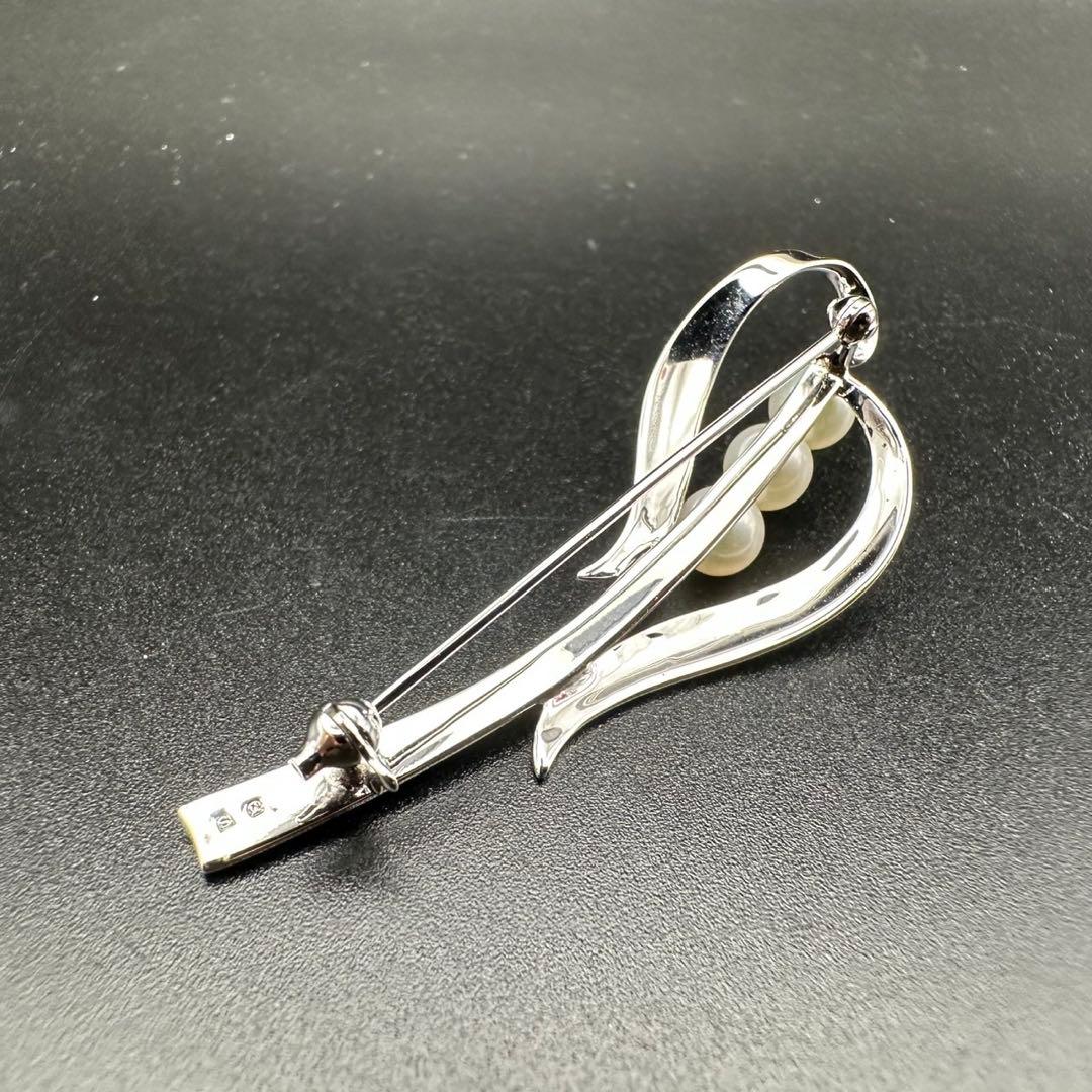 極美品✨　MIKIMOTO ミキモト　パール　ブローチ　ロゴ　刻印　1332