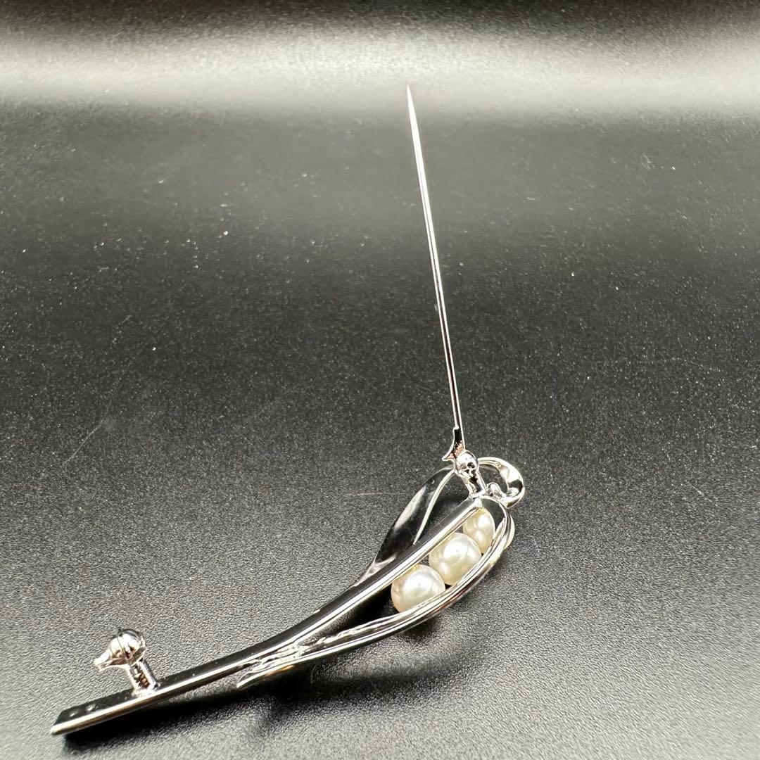 極美品✨　MIKIMOTO ミキモト　パール　ブローチ　ロゴ　刻印　1332