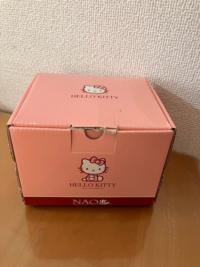 【レア】NAO ハローキティ 陶器 置物　ケーキ＆テディベア