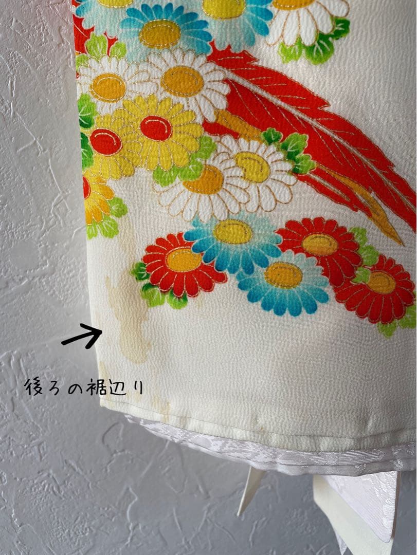 七五三　３歳　正絹お着物セット　正絹被布　被布飾り付き