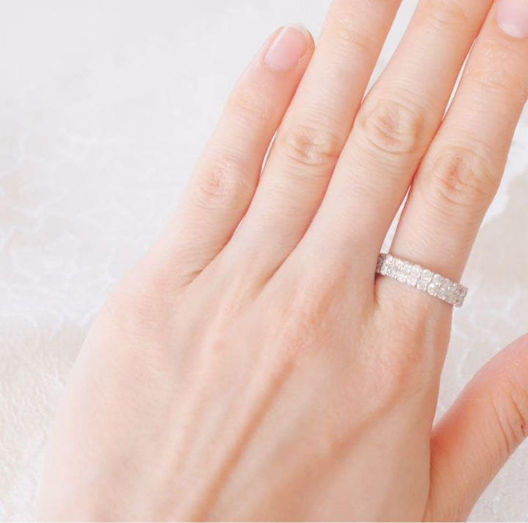 PT900 ダイヤモンド1.5ct ハーフエタニティ　パヴェリング